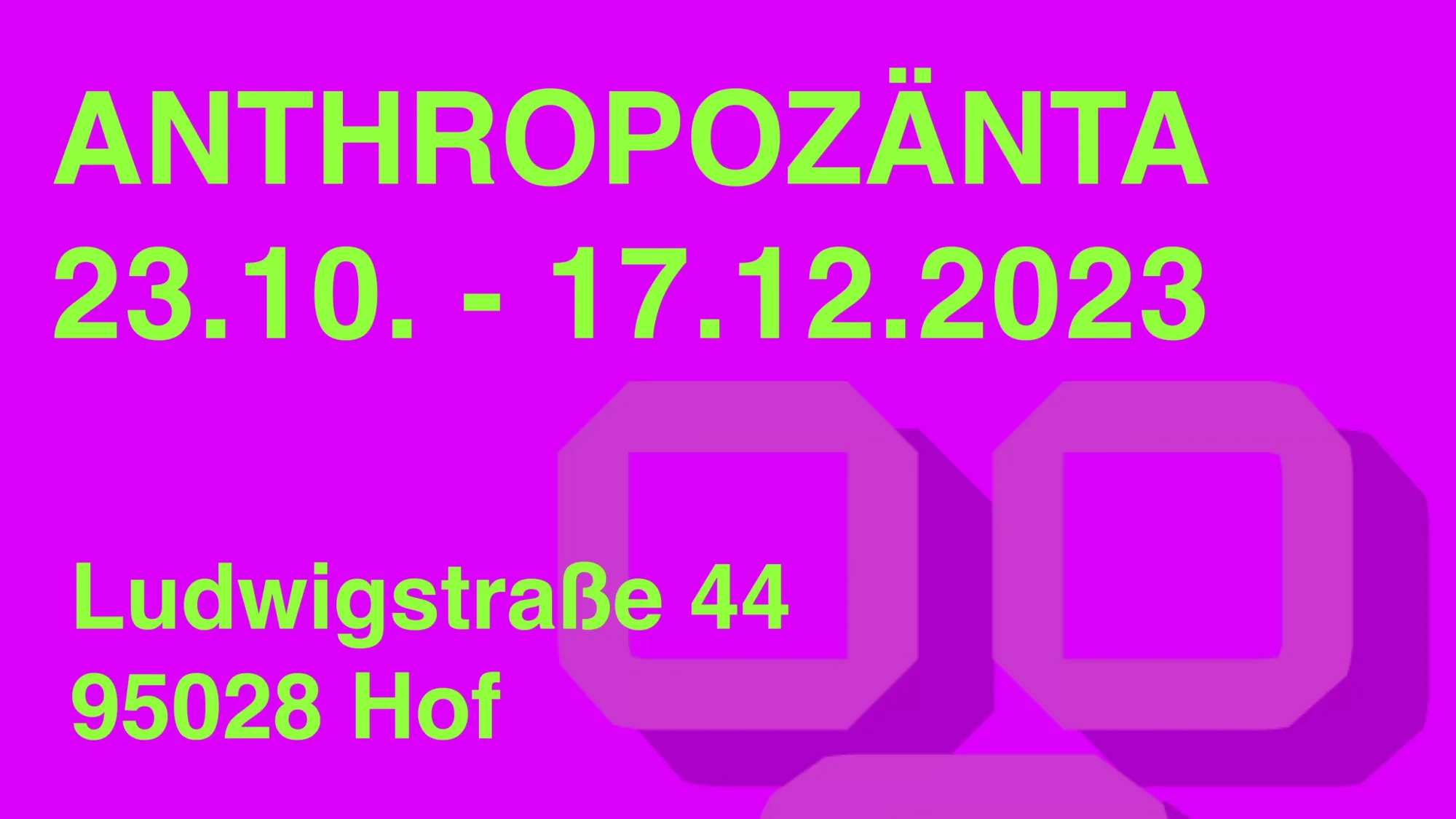 23.10.2023 -> AUSSTELLUNGSERÖFFNUNG // SAVE THE DATE!